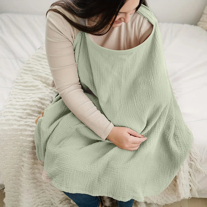 Nursing Cover Cloth - Breathable Outdoor Breastfeeding Shawl Anti-Exposure Gauze Feeding Cover-Up Scarf for Mothers
