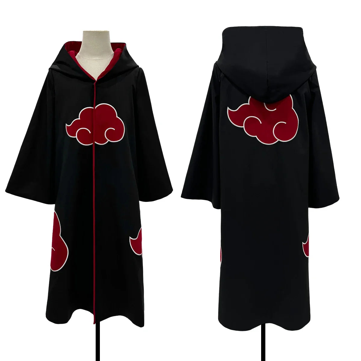 HOLOUN Anime Uchiha Itachi & Sasuke Cosplay Cloak – Embroidered Hawk Team Akatsuki Costume for Christmas