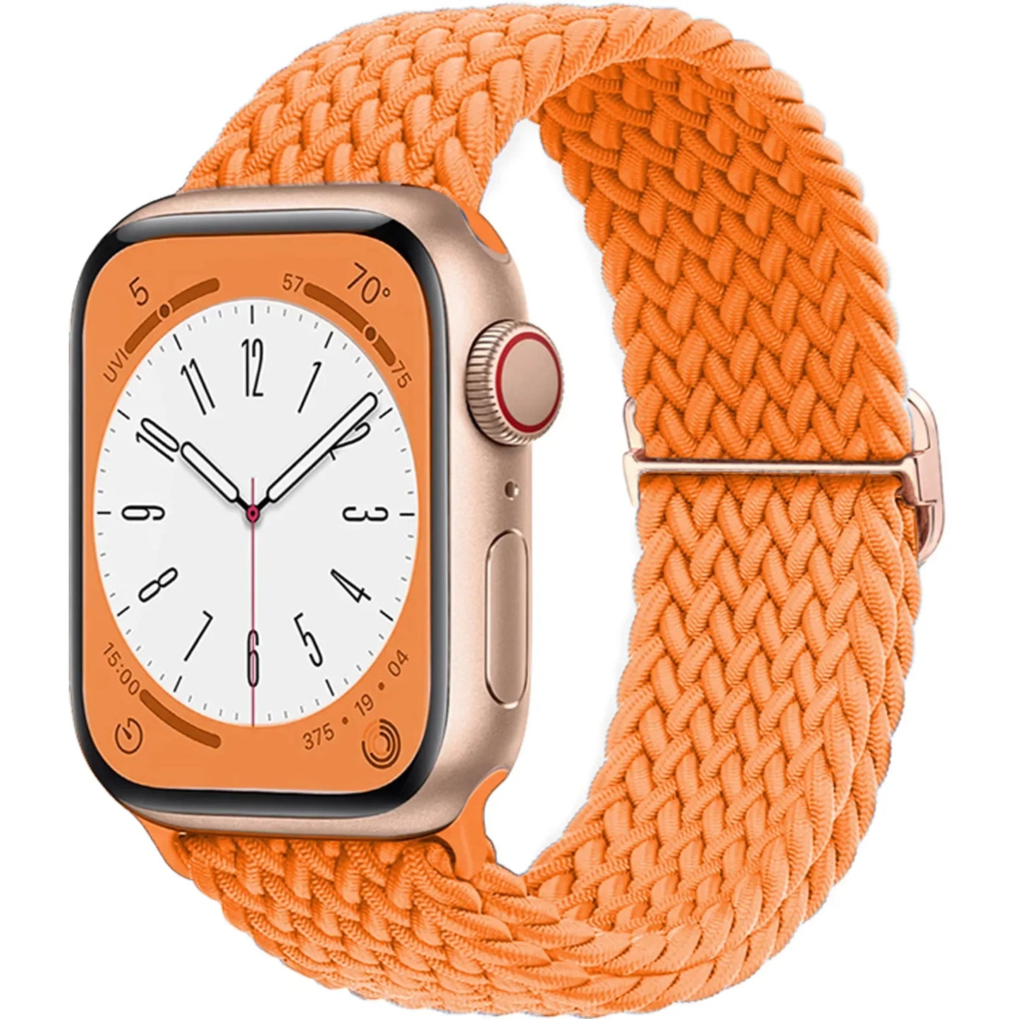 Braided Solo Loop Apple Watch Ultra Band – Elastic Nylon Adjustable Sport Bracelet Strap for iWatch SE, Series 3–9 (38mm–49mm)
