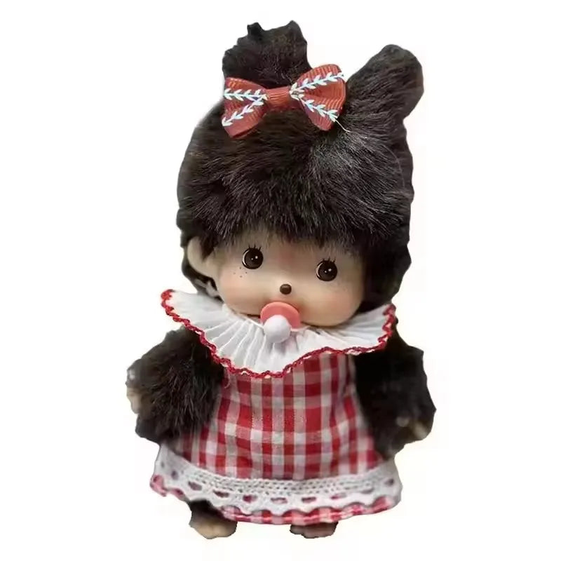 15cm DIY Monkey Plush Doll – Kawaii Dress-Up Pendant for Schoolbag, Cute Christmas & Children’s Gift