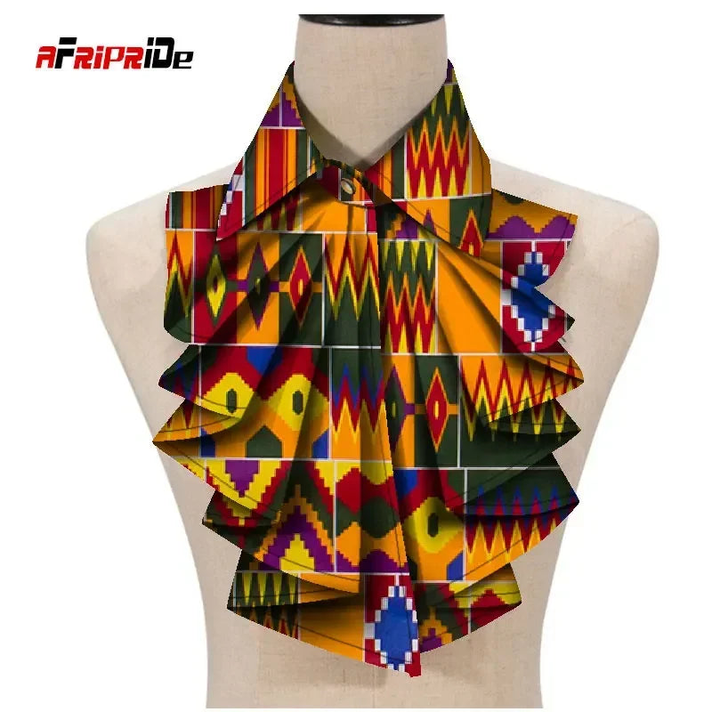 African Print Ankara Triangle Tie for Women - Stylish Wax Fabric Cravat WYA027