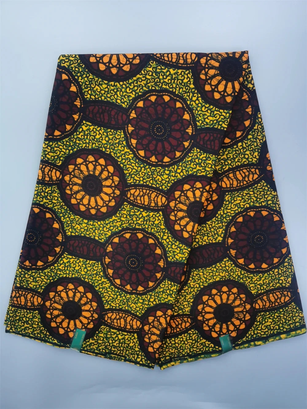 African Real Wax Ankara Fabric - 100% Cotton 6 Yards Nigerian Print Party Dress Sewing Material