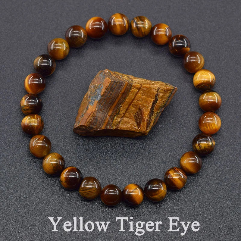 Natural 5A Lapis Lazuli Stone Bracelet - Elastic Healing Bead Jewelry Gift for Men & Women