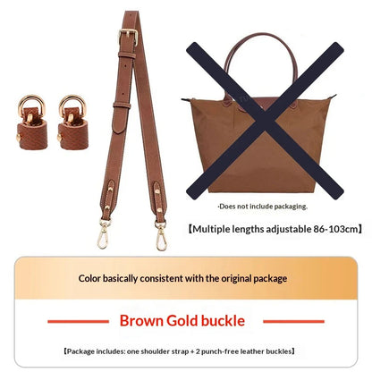 Leather Shoulder Strap for Longchamp Terra Bag - No-Punch Replacement Handle Strap Accessory