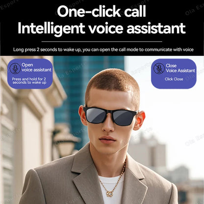 Ola Esporte Smart Glasses — Bluetooth Call Sunglasses, Multi-Functional Anti-Blue Light Wireless Headset for Men and Women