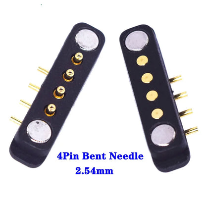 Magnetic Pogo Pin Connector - 2-10 Pin Spring Loaded Male Female DC Power Socket with 2.54/4.0/2.8mm Pitch