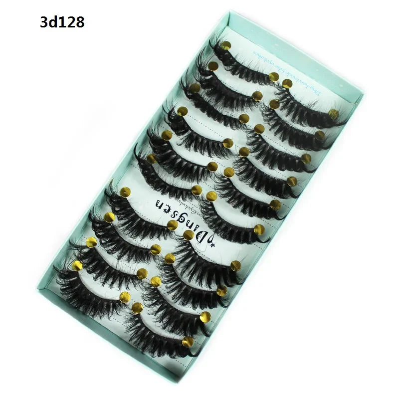 DINGSEN 10 Pairs Handmade Eyelash Fans – Individual False Lashes for Beauty & Makeup, Factory Price