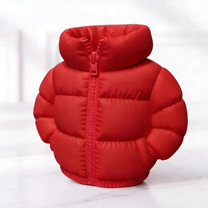 3D Puffer Jacket Pen Holder - Cute Creative Desk Organizer, Stand-Up Pen Pouch for Office & Home