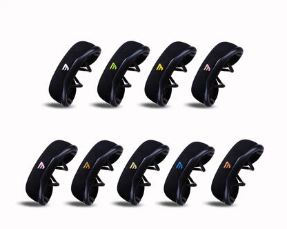Funsea Bicycle Saddle - Black Wheelie Seat with Embroidered Logo, Flannelette Cover, 8mm Rail for Bikes