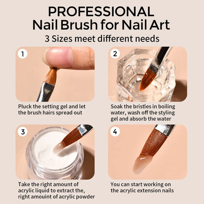 50g/100g Bulk Nude Acrylic Powder - 4-in-1 Solid Crystal Colors for Nail Extension, Dipping & Engraving, Acrylic Monomer