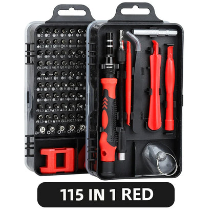 115/117-in-1 Precision Screwdriver Set – Magnetic Hex Bits Hand Tool Kit for iPhone, Xiaomi, Mac & PC Repair