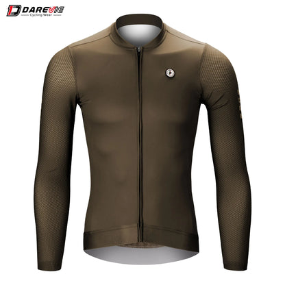 DAREVIE Long Sleeve Cycling Jersey — Pro Aero Slim Fit with 3D Bubble Mesh for Men & Women