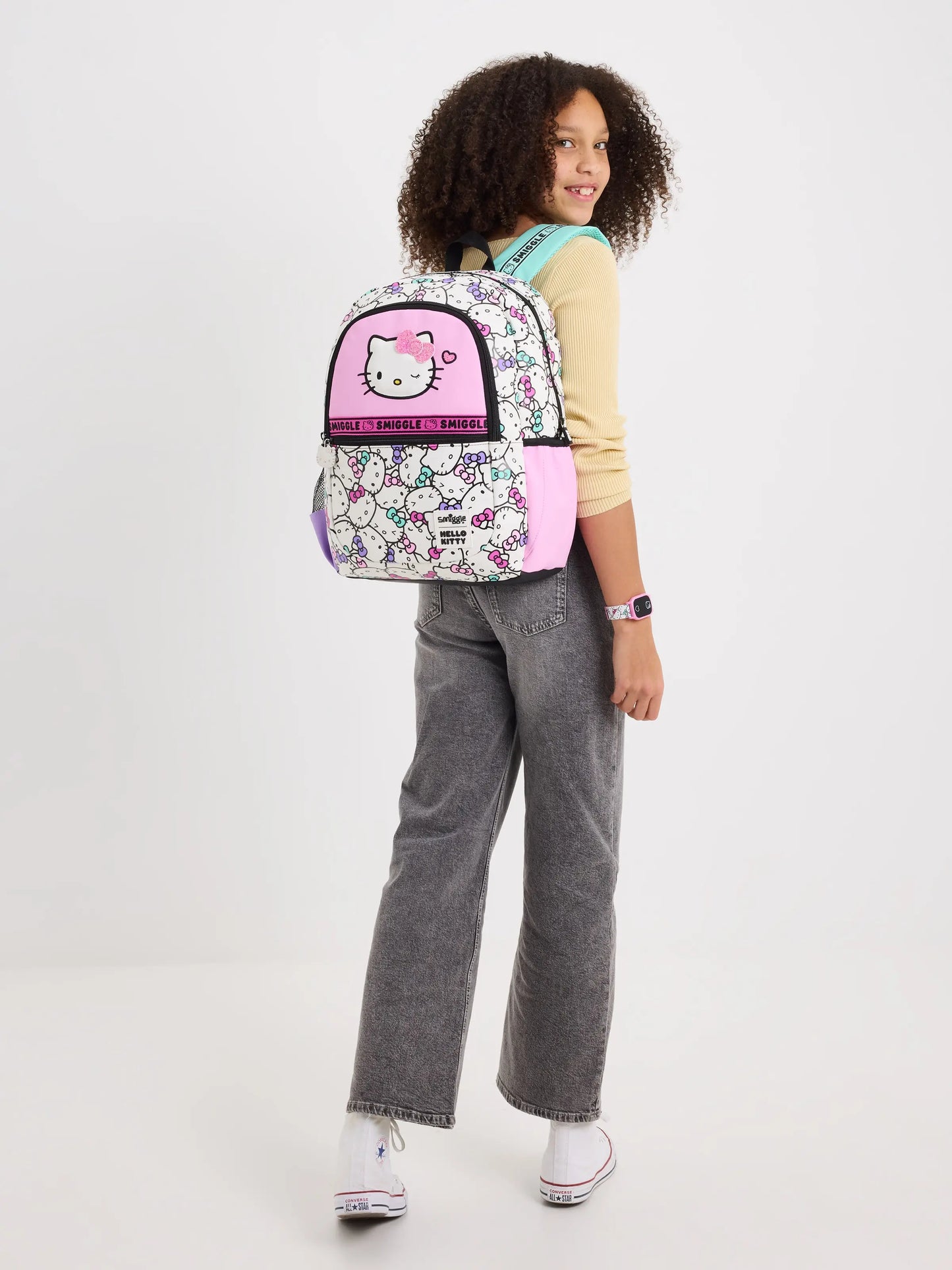 Sanrio Hello Kitty Cartoon School Bag — Cute Anime Backpack for Kids, Student Gift & Halloween Anime Merchandise