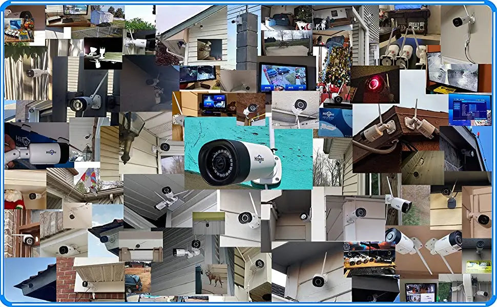 Hiseeu 10CH 5MP WiFi Security Camera System — H.265 NVR with Color Night Vision, Human Motion Detection & 2-Way Audio Outdoor Cameras