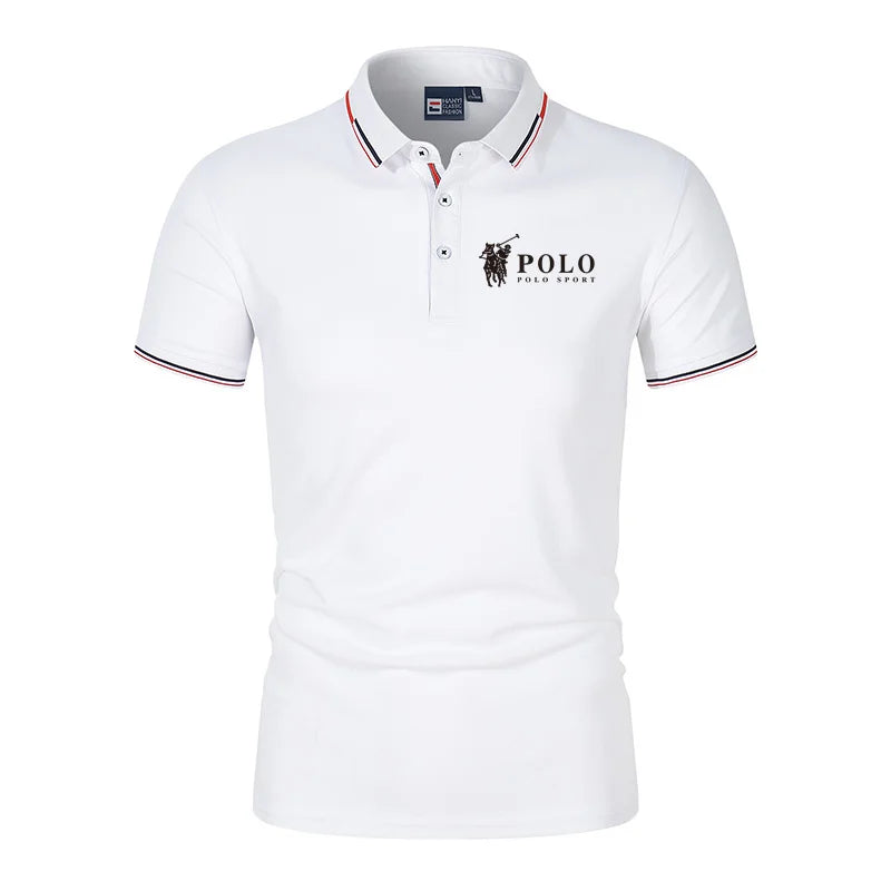 Men's Premium Quick Dry Polo Shirt - Breathable Summer Casual Business Short Sleeve Polo