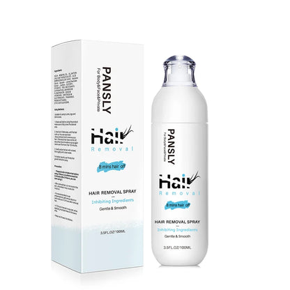 100ML Hair Removal Spray - Painless Hair Reduction Treatment for Smooth Skin and Hair Growth Inhibition