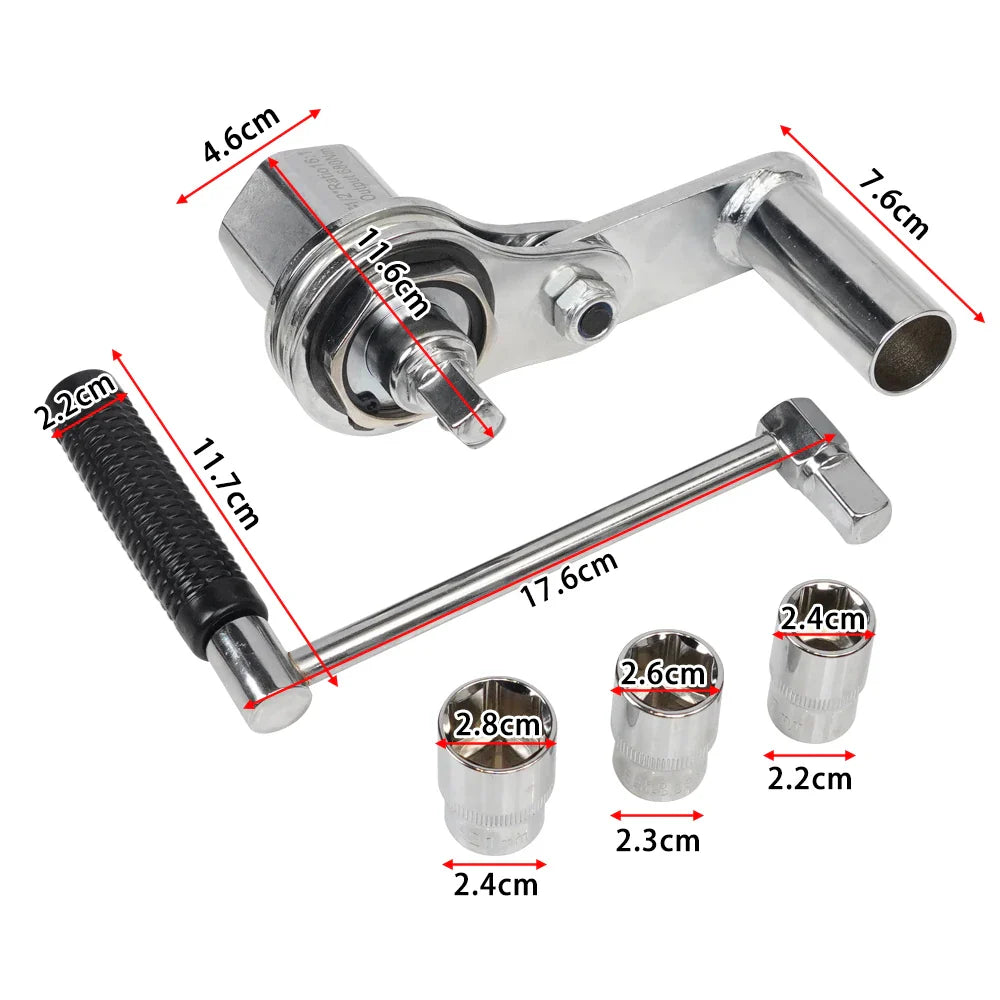 Torque Multiplier Wrench Kit 1/2" – Torsional Lug Nut Remover with 17mm, 19mm, 21mm Sockets
