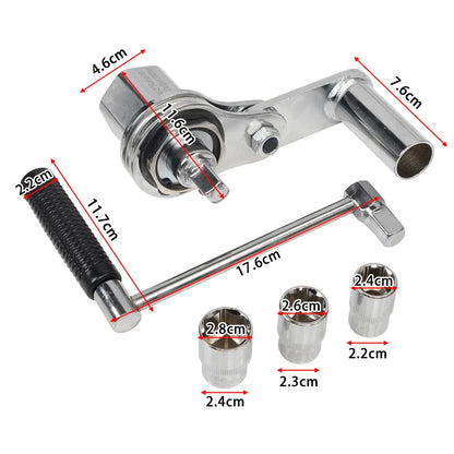 Torque Multiplier Wrench Kit 1/2" – Torsional Lug Nut Remover with 17mm, 19mm, 21mm Sockets