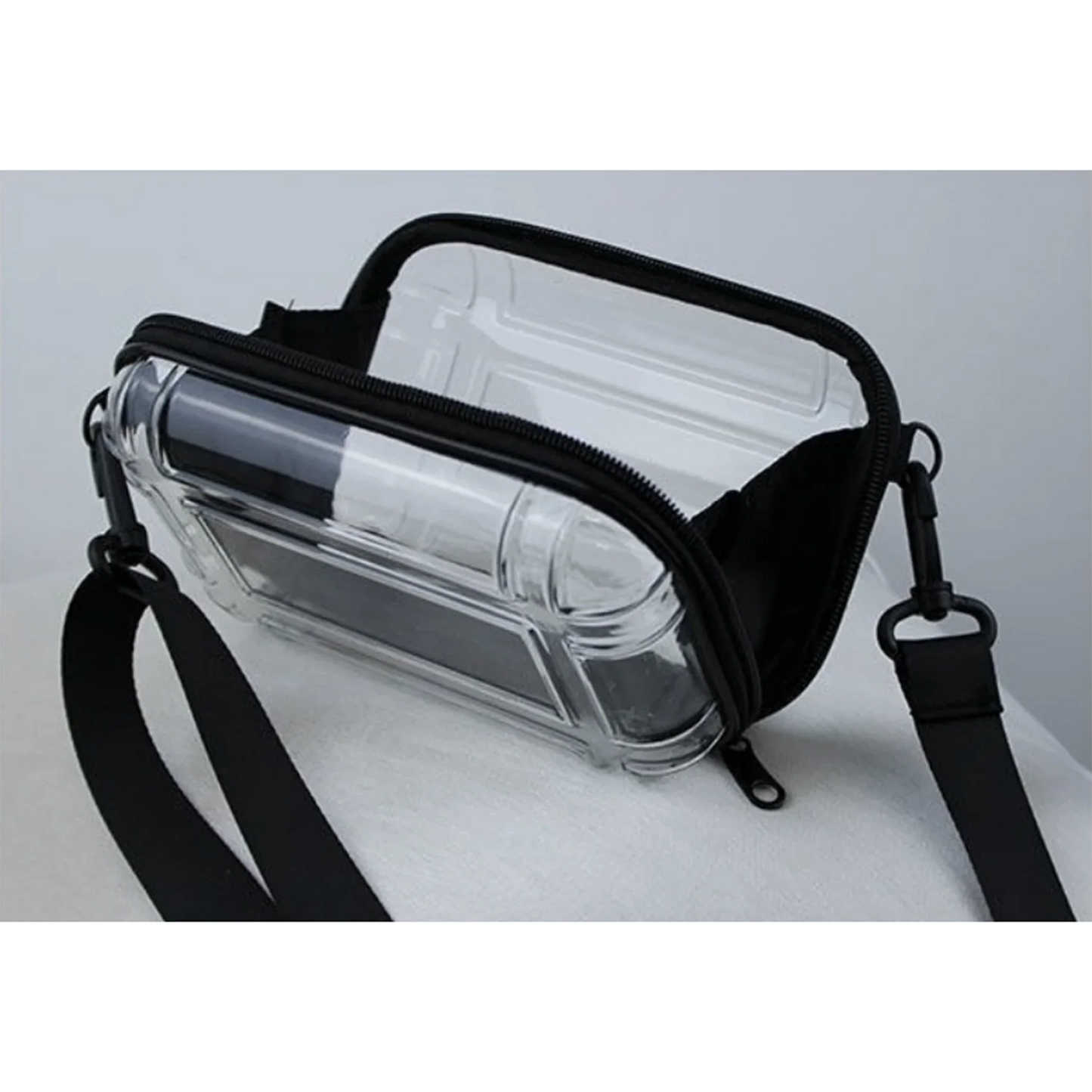 Clear Waterproof Crossbody Bag - Transparent Portable Shoulder Tote for Travel, Shopping & Phone Storage