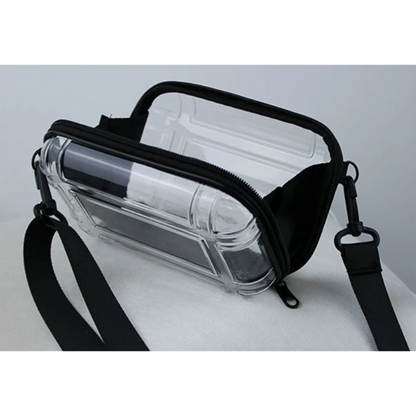 Clear Waterproof Crossbody Bag - Transparent Portable Shoulder Tote for Travel, Shopping & Phone Storage