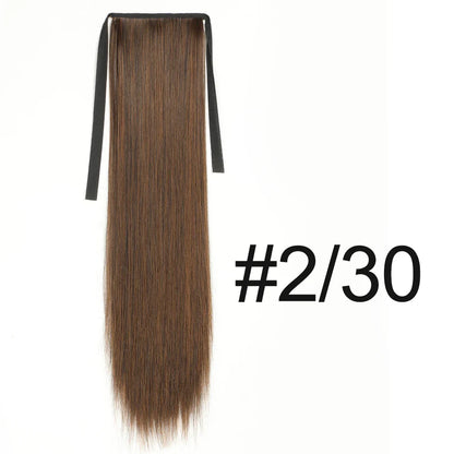 50cm Synthetic Straight Claw Clip-On Ponytail Extension – Heat Resistant Hairpiece for Women, Daily Wear & Party Styling