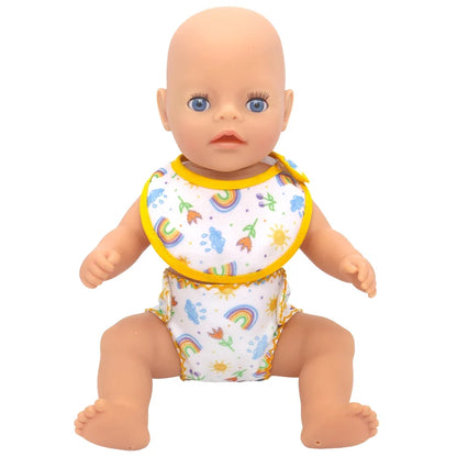 2pcs Doll Diaper Underwear Set - Baby Doll Accessories for 14-18 Inch Dolls, 43cm Baby Born Dolls & Toy Care Play