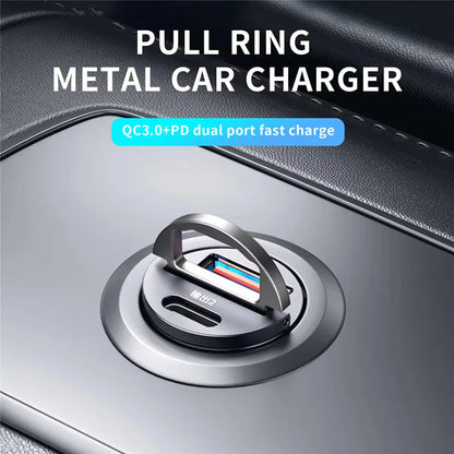 100W/200W Fast Car Charger - QC3.0 PD USB Type C Dual Port Adapter for iPhone Samsung Xiaomi Huawei 12-24V Vehicle Power