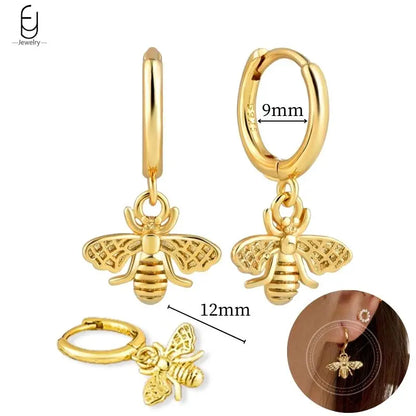 925 Sterling Silver Gold Tassel Earrings - Vintage Crystal Long Chain Hoop Jewelry for Women