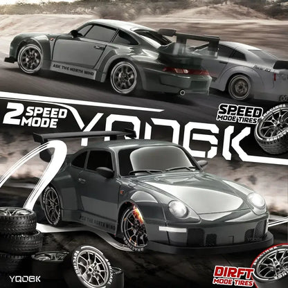 New 1:24 High-Speed RC Drift Car — 20KM/H 4WD Remote Control Racing Vehicle with Replaceable Tires, Competition Toy for Kids