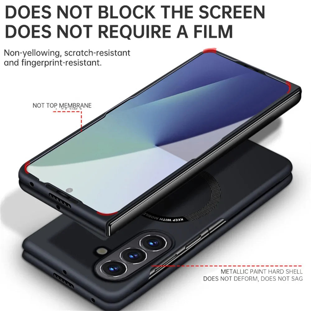 Samsung Galaxy Z Fold 3/4/5/6/7/8 Ultra Thin Skin Feel Case - MagSafe Magnetic Wireless Charging Cover