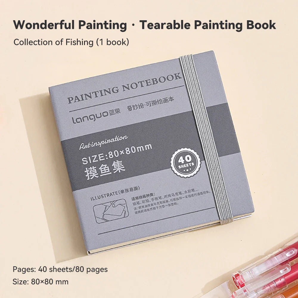 100% Cotton Mini Watercolor Paper Book – 300gsm Tearable Sketchbook Journal for Drawing & Painting