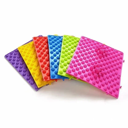 Reflexology Foot Massage Spike Mat — Yoga Cushion Pad for Anti-Stress, Blood Circulation & Toe Pressure Therapy