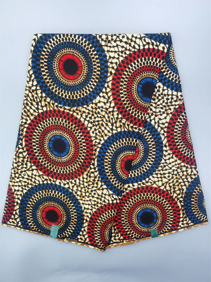 African Real Wax Ankara Fabric - 100% Cotton 6 Yards Nigerian Print Party Dress Sewing Material