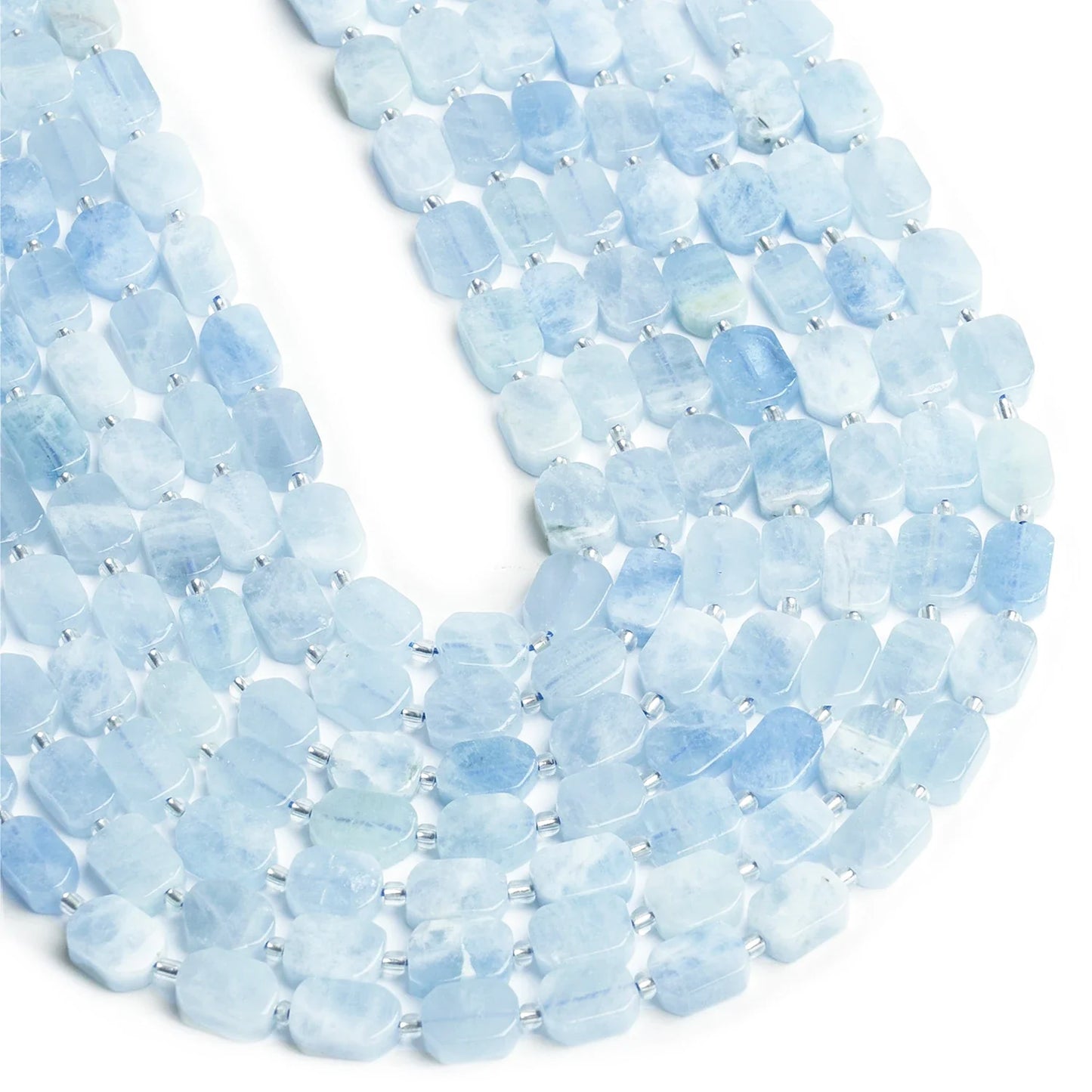 Natural Gemstone Rectangle Beads - 8x12mm Amethyst Citrine Lapis Lazuli Spacer Beads for DIY Jewelry Making & Bracelets