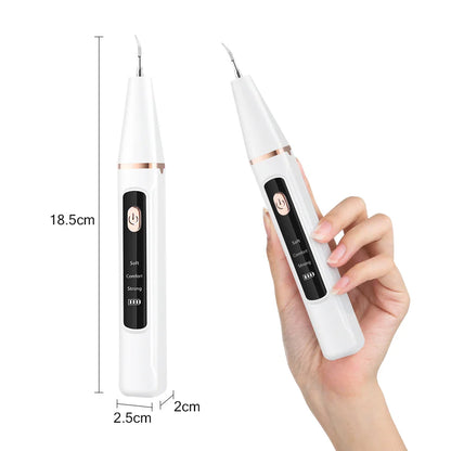 Ultrasonic Dental Scaler – Tartar Removal, Calculus Remover, Tooth Stain Cleaner with LED Light, Tooth Whitening Tools for Household Use