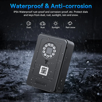 Camluxy Smart Key Box with Fingerprint & Digital Password – Secure Lockbox with IC Card and Combination Code Unlock