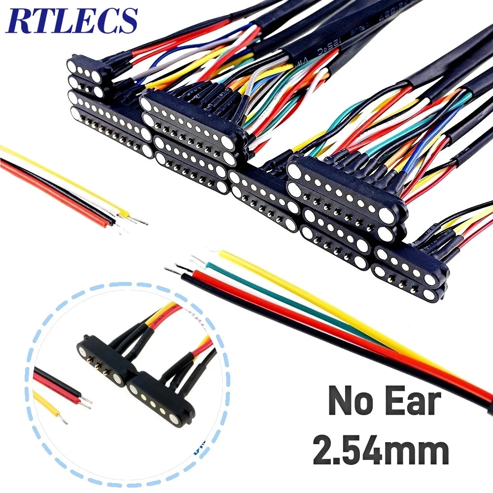 DC Magnetic Pogo Pin Connector - 2A Spring Loaded 2-9 Pin Male Female Power Socket
