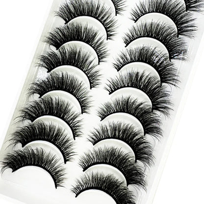 38 Styles 10 Pairs 3D Mink False Eyelashes – Natural Short & Long Fake Lashes Makeup Extension Kit