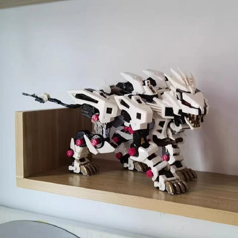 BT ZOIDS White Liger ZERO Building Kit - 1:72 Scale Full Action Assembly Model Collection Gift