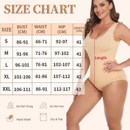 Women’s Tummy Control Shapewear Bodysuit - Butt Lifter Slimming Body Shaper for Invisible Under Dress Wear
