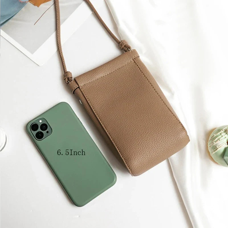 Women's PU Leather Shoulder Bag - Large Capacity Crossbody Handbag with Phone Pocket