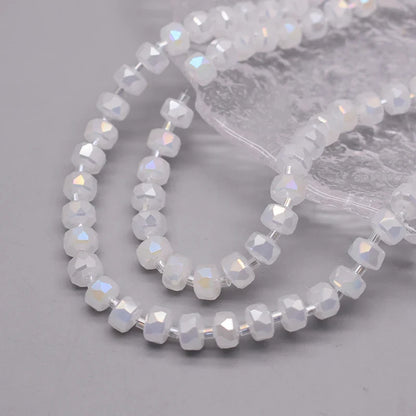 8mm Crystal Glass Beads Set - 30PCS Color Wheel Faceted Round Loose Beads for DIY Jewelry Making & Bracelets