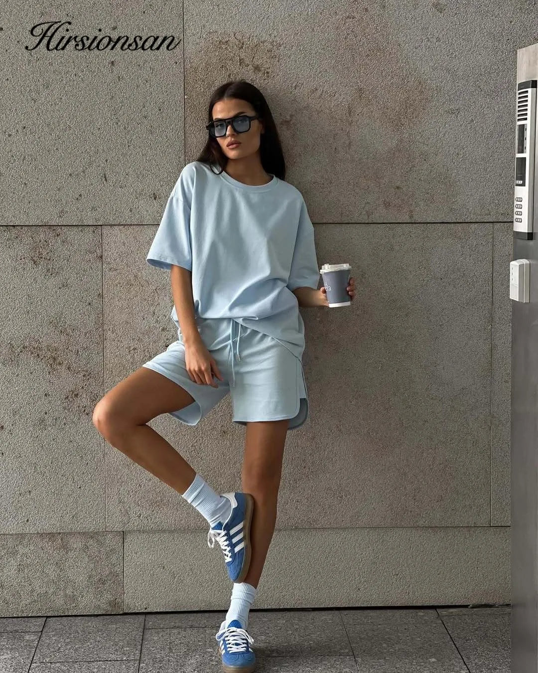 Women’s Soft Cotton Two-Piece Set 2026 – Short Sleeve T-Shirt & High Waist Shorts Casual Solid Tracksuit Loungewear Outfit