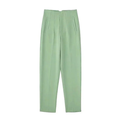 Women High Waist Office Pants - Fashion Formal Pencil Trousers for Workwear Business & Casual Outfits