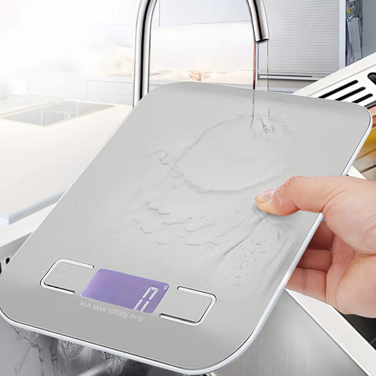 Digital Kitchen Scale - 10kg/5kg Stainless Steel Food Scale with LED Display for Baking & Meal Prep
