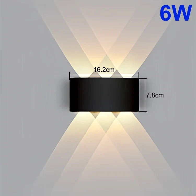 Up & Down LED Wall Lamp - Waterproof Modern Indoor & Outdoor Lighting for Bedroom, Living Room & Corridor