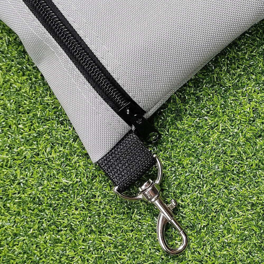 Golf Tee Pouch – Zipper Golf Ball Bag with Metal Lobster Claw Clip for Men & Women, Valuables Holder