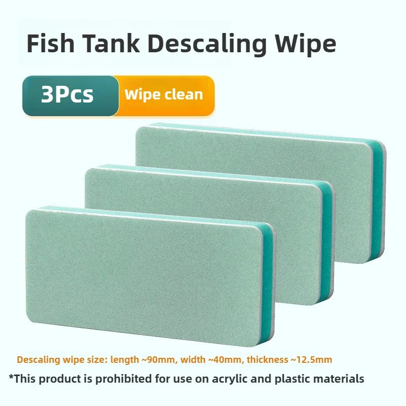 3/5Pcs Aquarium Cleaning Wipes - Fish Tank Glass Descaling Tool for Water Marks & Scale Removal