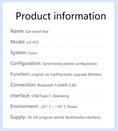 Mini CarPlay Box for Audi, Mercedes, Volvo & Volkswagen – Wireless Android Auto, Bluetooth, Charging, and Siri Support for iOS 15