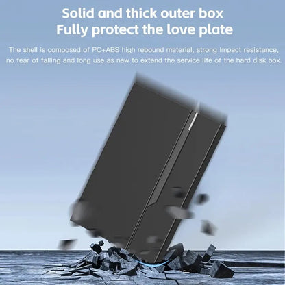 2.5" External Hard Drive Enclosure – USB 3.0 Case for 6TB SATA SSD/HDD, Supports 7mm & 9.5mm for Laptop & PC